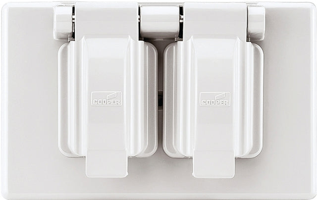 Eaton Wiring Devices S1962W-SP Cover, 2-63/64 in L, 4-37/64 in W, Rectangular, 1-Gang, Thermoplastic, White