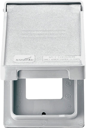 Eaton Wiring Devices S2966W-SP Cover, 4-3/4 in L, 2-61/64 in W, Rectangular, 1-Gang, Thermoplastic, White