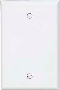Eaton PJ13W Wallplate, 0.08 in Thick, 1-Gang, Polycarbonate, White, Box