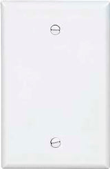 Eaton PJ13W Wallplate, 0.08 in Thick, 1-Gang, Polycarbonate, White, Box