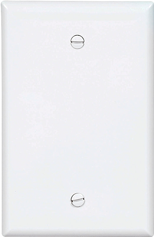 Eaton Wiring Devices PJ13W Blank Wallplate, 4.87 in L, 3.12 in W, 0.08 in Thick, 1-Gang, Polycarbonate, White