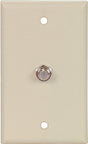 Eaton Wiring Devices 1172V Wallplate with Coaxial Adapter, 4-1/2 in L, 2.8 in W, 1-Gang, Thermoplastic, Ivory