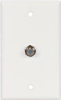 Eaton Wiring Devices 1172W Wallplate with Coaxial Adapter, 4-1/2 in L, 2.8 in W, 1-Gang, Thermoplastic, White