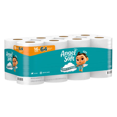 Angel Soft Toilet Paper 16 Rolls 320 sheet, Pack of 2
