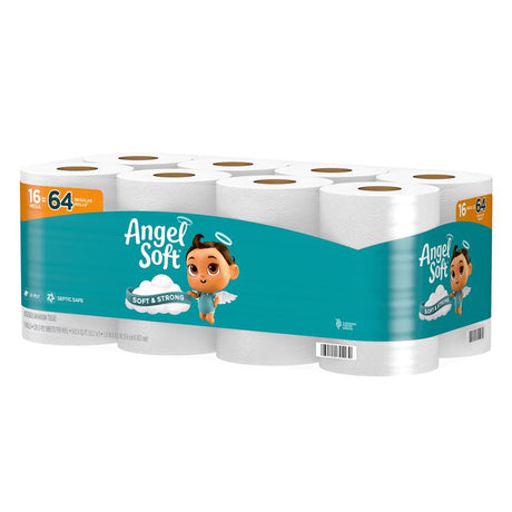 Angel Soft Toilet Paper 16 Rolls 320 sheet, Pack of 2