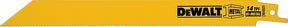 DEWALT DW4809 Reciprocating Saw Blade, 3/4 in W, 8 in L, 14 TPI, Bi-Metal Cutting Edge