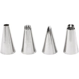Wilton Stainless Steel Cake Decorating Tips 4 pc