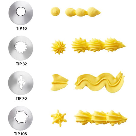 Wilton Stainless Steel Cake Decorating Tips 4 pc