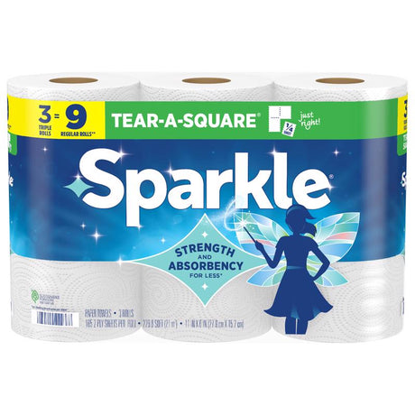 Sparkle Paper Towels 165 sheet 2 ply 3 pk, Pack of 8