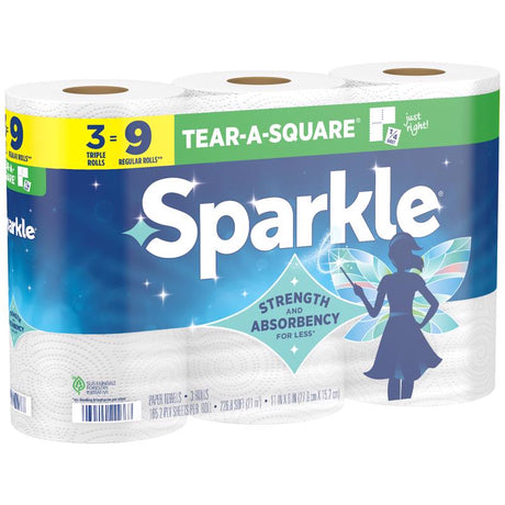 Sparkle Paper Towels 165 sheet 2 ply 3 pk, Pack of 8