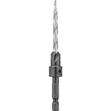 DEWALT DW2568 Drill Bit, 11/64 in Dia, 3-1/2 in OAL, Countersink, Spiral Flute, 4-Flute, 1/4 in Dia Shank, Hex Shank