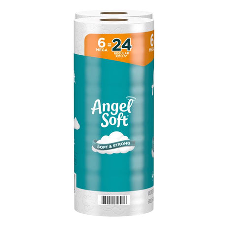 Angel Soft Toilet Paper 6 Rolls 320 sheet 1280 in., Pack of 6