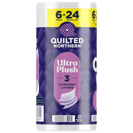 Quilted Northern Ultra Plush Toilet Paper 6 Rolls 255 sheet 1020 in., Pack of 6