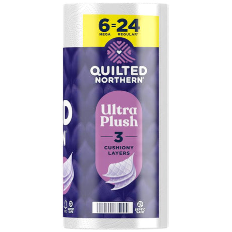Quilted Northern Ultra Plush Toilet Paper 6 Rolls 255 sheet 1020 in., Pack of 6