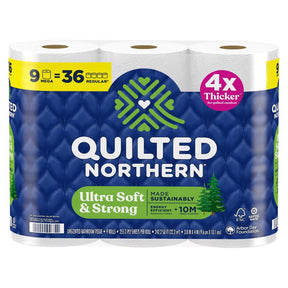 Quilted Northern Toilet Paper 9 Rolls 255 sheet 242.25 sq ft, Pack of 4