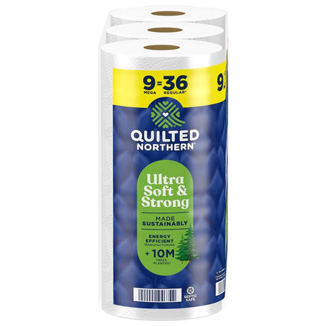 Quilted Northern Toilet Paper 9 Rolls 255 sheet 242.25 sq ft, Pack of 4
