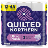 Quilted Northern Ultra Plush Toilet Paper 12 Rolls 255 sheet 1020 in., Pack of 4