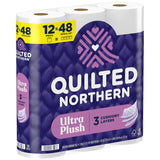 Quilted Northern Ultra Plush Toilet Paper 12 Rolls 255 sheet 1020 in., Pack of 4
