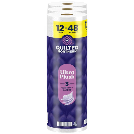 Quilted Northern Ultra Plush Toilet Paper 12 Rolls 255 sheet 1020 in., Pack of 4