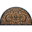 Direct Home Textiles Goup 18 in. W X 30 in. L Black/Brown Half Circle Rubber Door Mat, Pack of 6