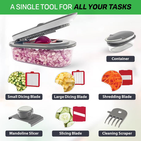 Chopzilla Gray Plastic/Stainless Steel Food Chopper
