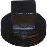 Canplas 103052SBC Threaded Plug, 2 in, MNPT, ABS, Black, SCH 40 Schedule