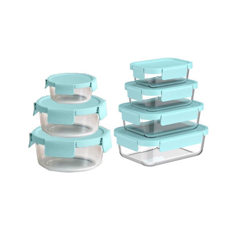 Bentgo Aqua Food Storage Container Set 7 pk, Pack of 2