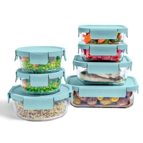Bentgo Aqua Food Storage Container Set 7 pk, Pack of 2