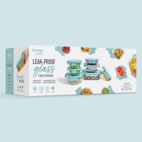 Bentgo Aqua Food Storage Container Set 7 pk, Pack of 2
