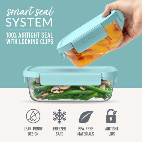 Bentgo Aqua Food Storage Container Set 7 pk, Pack of 2