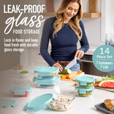Bentgo Aqua Food Storage Container Set 7 pk, Pack of 2