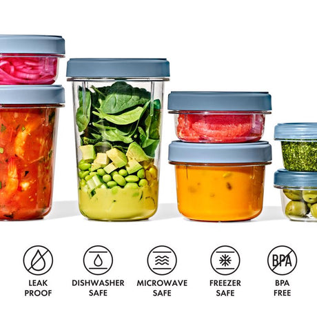 OXO Good Grips 40 oz Blue Food Storage Container Set 2 pk