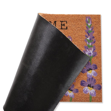 First Concept 18 in. W X 30 in. L Natural Floral Coir Door Mat