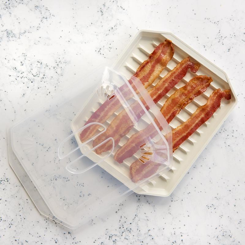 Microwave Meat Racks Nordic Ware 7.6 in. W X 8.8 in. L Microwave Bacon/Meat Rack Natural 2 ...