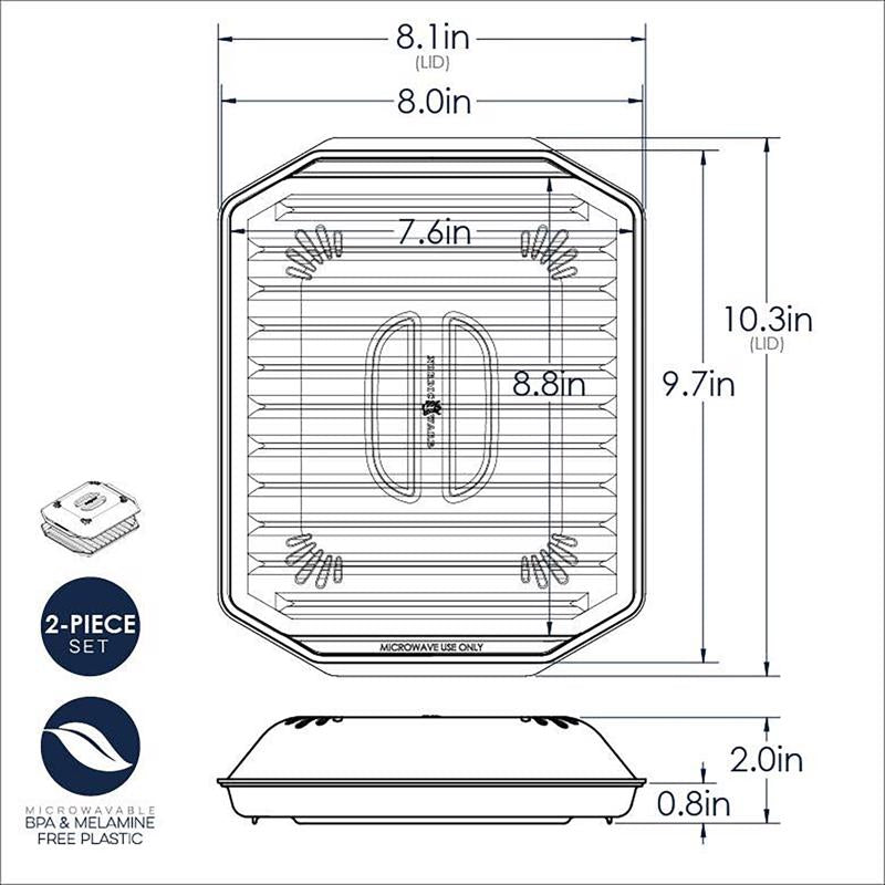 Nordic Ware 7.6 in. W X 8.8 in. L Microwave Bacon/Meat Rack Natural 2 pc
