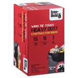 Iron-Hold 55 gal No Scent Contractor Bags Wing Ties 15 pk, Pack of 4