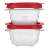 Rubbermaid Easy Store 1.83 cups clear Food Storage Container Set 2 pk, Pack of 4
