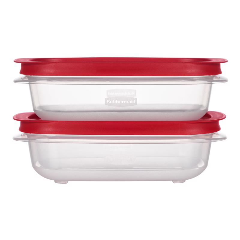 Rubbermaid Easy Store 3.57 cups Clear Food Storage Container Set 2 pk, Pack of 4