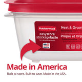 Rubbermaid Easy Store 14.6 cups Clear Food Container and Lid 1 pk, Pack of 2