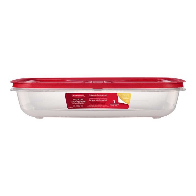 Rubbermaid Easy Store 28.8 cups Clear Food Container and Lid 1 pk, Pack of 2
