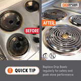 Range Kleen Steel Drip Bowls