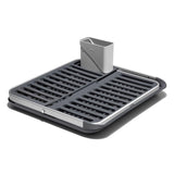 OXO Good Grips 15 in. L X 16 in. W X 2 in. H Black/Gray Aluminum/Plastic Dish Rack
