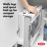 OXO Good Grips 19 in. L X 16 in. W X 5 in. H Gray Stainless Steel Dish Rack