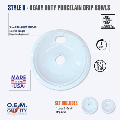 Range Kleen Steel Drip Bowls