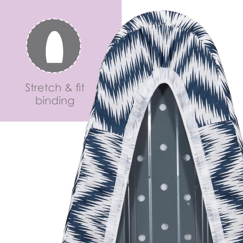 Seymour Home Products 15 in. W X 55 in. L Cotton Blue Ironing Board Cover and Pad