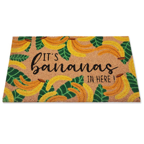 First Concept 18 in. W X 30 in. L Multi-Color Its Bananas In Here Coir Door Mat