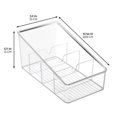 iDesign 5 in. H X 6 in. W X 11 in. D Plastic Packet Organizer