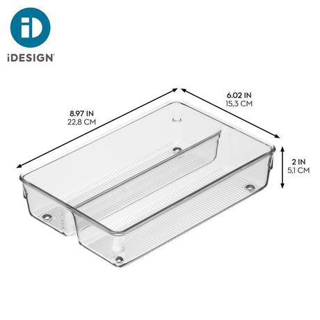 iDesign 2 in. H X 6 in. W X 9 in. D Plastic Drawer Organizer