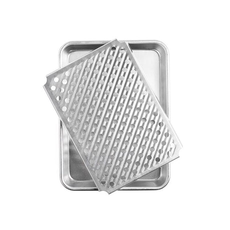 Nordic Ware Aluminum Baking Sheet with Cooling Rack 12.1 in. Silver
