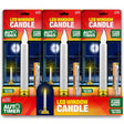 Magic Seasons White NA Scent Plastic Window Candle Flameless Flickering Candle, Pack of 12